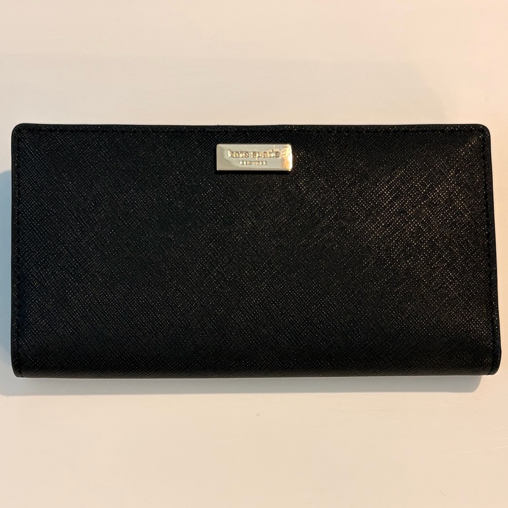 Kate Spade Black Saffiano Leather Bifold Wallet